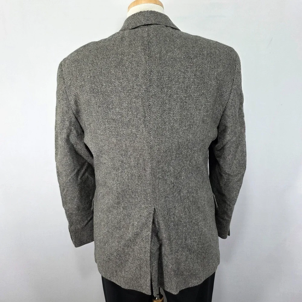 Cambridge Classics Men's Tweed Sport Coat Blazer Gray Herringbone Wool Size 40R‎